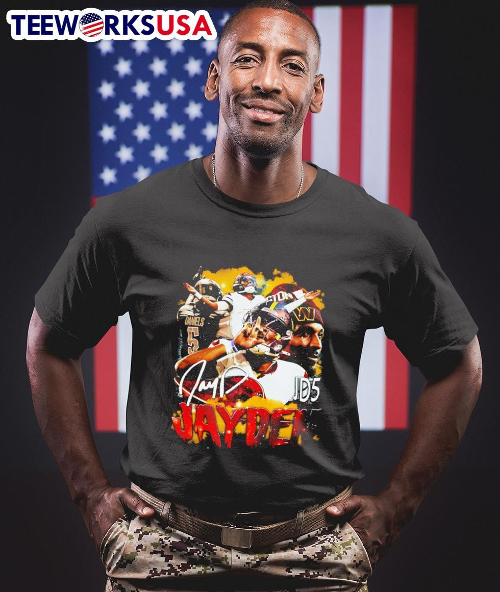 Jayden Daniels JD5 Washington Commanders football - Adult & Kids T-Shirts, Sweatshirts & Hoodies apparel design preview 1
