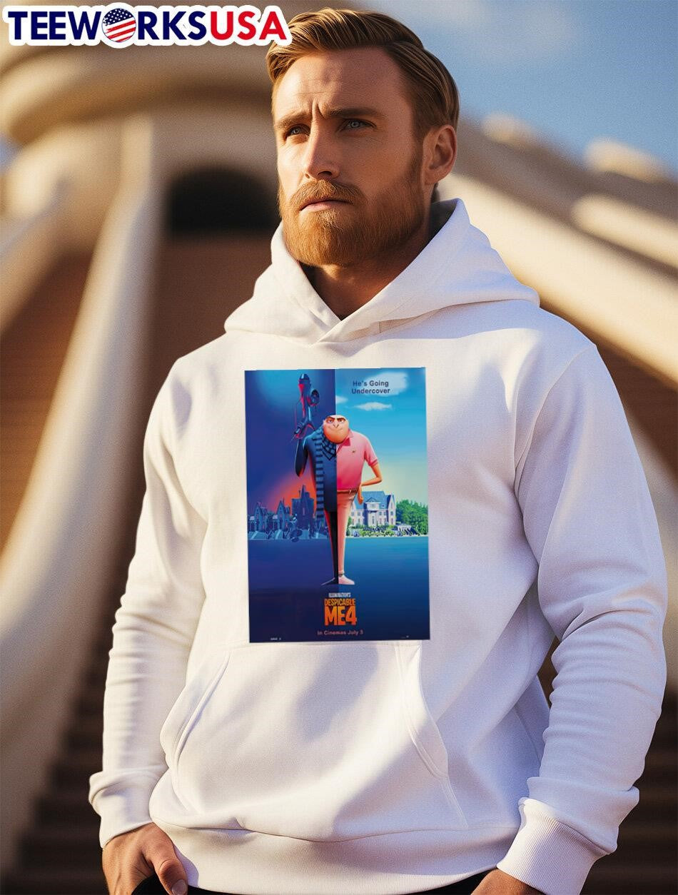 New Poster For Despicable Me 4 He Going Undercover - Adult & Kids T-Shirts, Sweatshirts & Hoodies apparel design preview 2