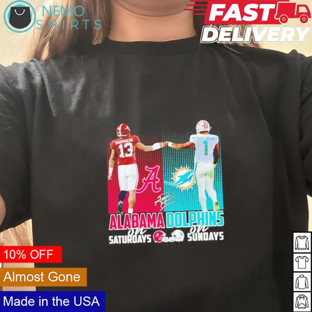 Alabama on Saturdays and Dophins Sundays signatures - Adult & Kids T-Shirts, Sweatshirts & Hoodies apparel design preview 3
