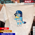 Bluey Los Angeles Dodgers baseball cartoon - Adult & Kids T-Shirts, Sweatshirts & Hoodies apparel design preview 1