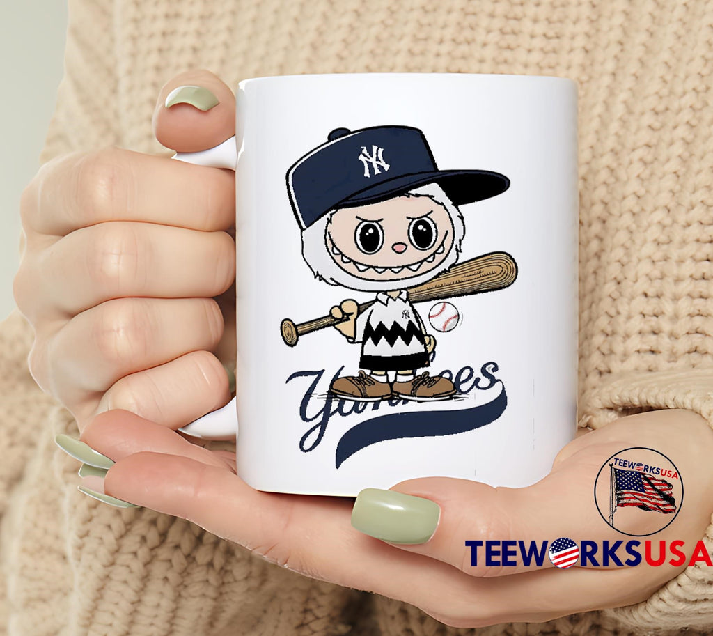 Labubu Charlie Brown New York Yankees - Adult & Kids T-Shirts, Sweatshirts & Hoodies apparel design preview 6