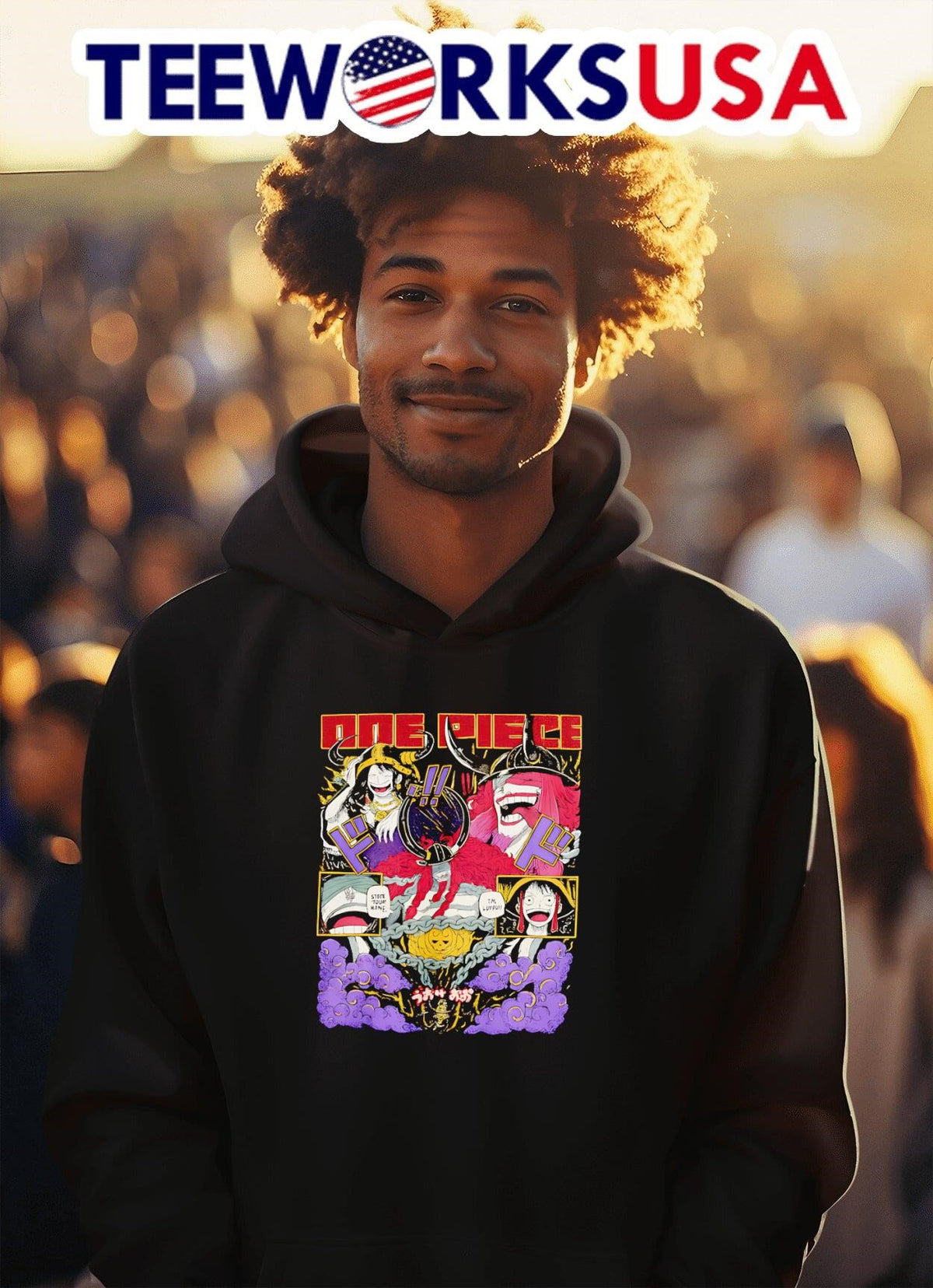 Luffy and Loki One Piece - Adult & Kids T-Shirts, Sweatshirts & Hoodies apparel design preview 2