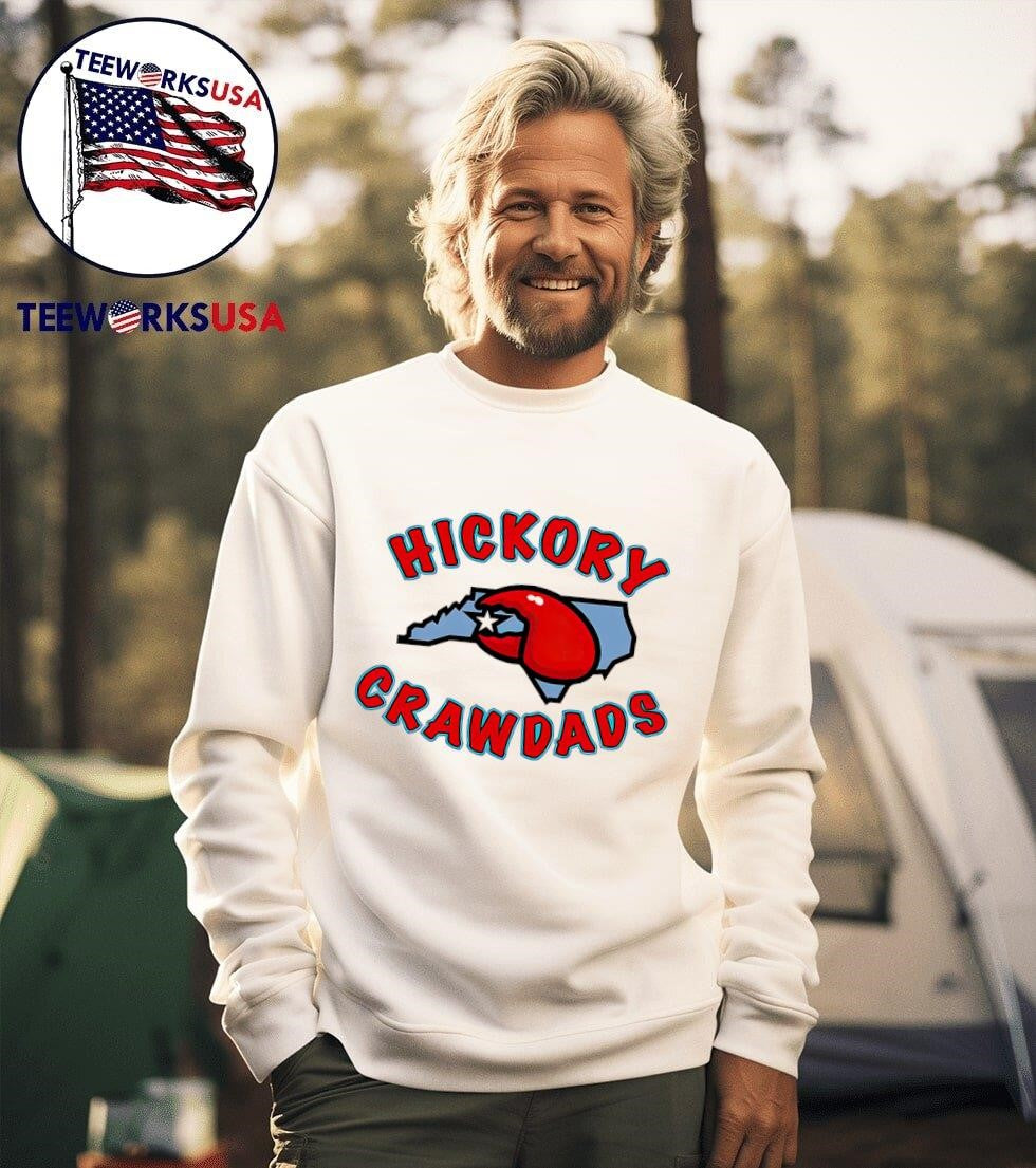 Hickory Crawdads crab nipper North Carolina state - Adult & Kids T-Shirts, Sweatshirts & Hoodies apparel design preview 3