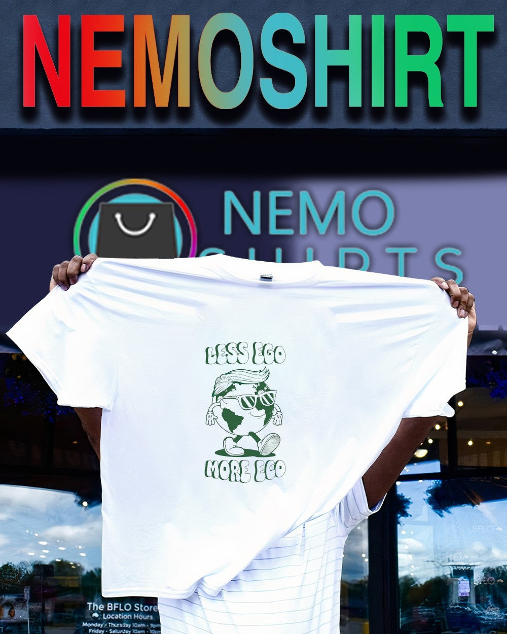 Less eco more Trump earth - Adult & Kids T-Shirts, Sweatshirts & Hoodies apparel design preview 1