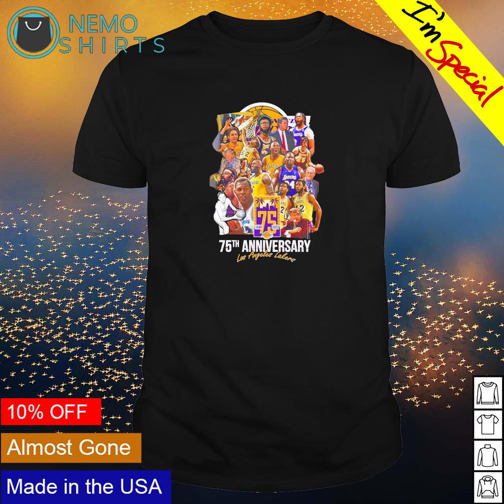 Los Angeles Lakers 75th anniversary 1948 2023 all - Adult & Kids T-Shirts, Sweatshirts & Hoodies apparel design preview 1