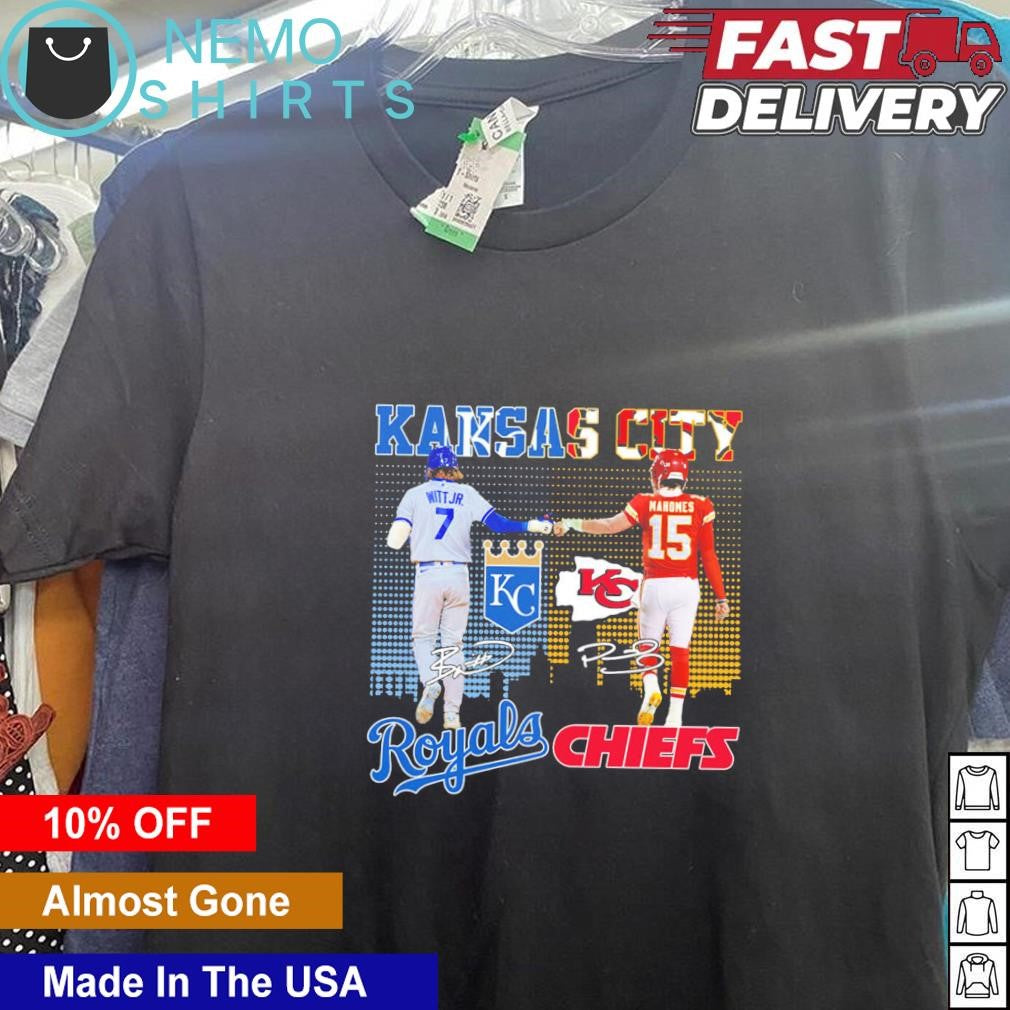 Kansas City Royals Witt Jr and Chiefs Mahomes - Adult & Kids T-Shirts, Sweatshirts & Hoodies apparel design preview 5