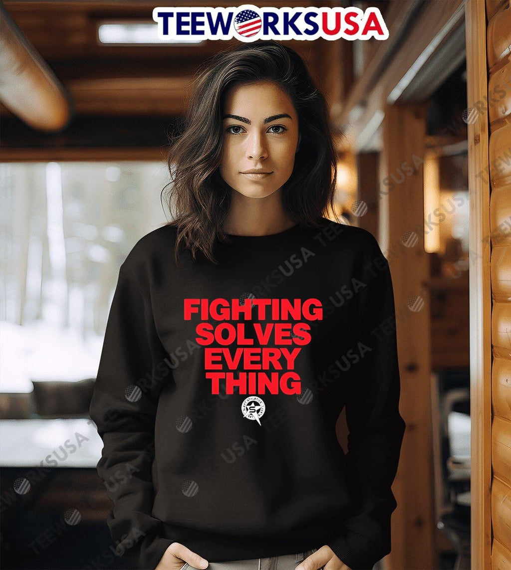 Fighting Solves Everything - Adult & Kids T-Shirts, Sweatshirts & Hoodies apparel design preview 6