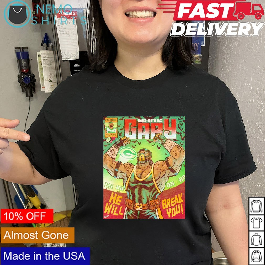 Rashan Gary Green Bay Packers he will break you comic - Adult & Kids T-Shirts, Sweatshirts & Hoodies apparel design preview 3