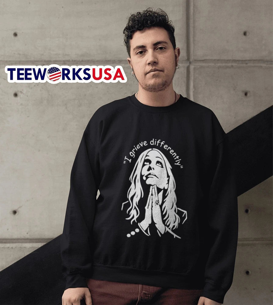 I Grieve Differently Woman Praying - Adult & Kids T-Shirts, Sweatshirts & Hoodies apparel design preview 5