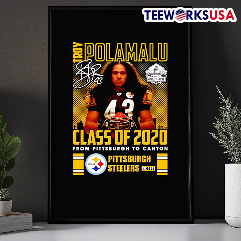 Troy Polamalu Class of 2020 from Pittsburgh to Canton - Adult & Kids T-Shirts, Sweatshirts & Hoodies apparel design preview 5