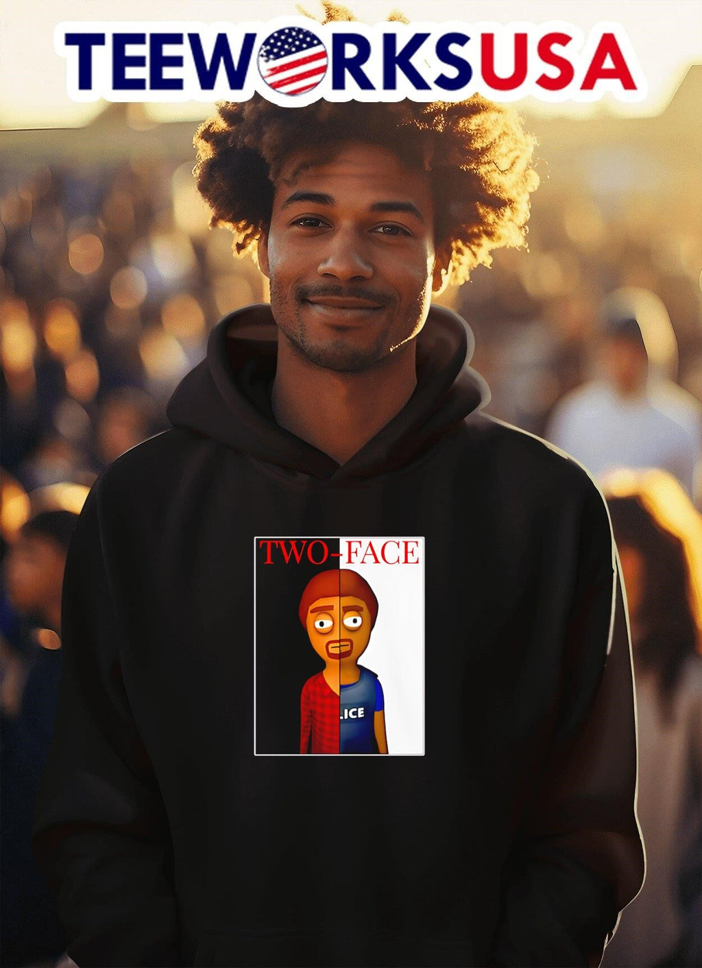 Scheduleshirts Two-Face - Adult & Kids T-Shirts, Sweatshirts & Hoodies apparel design preview 2