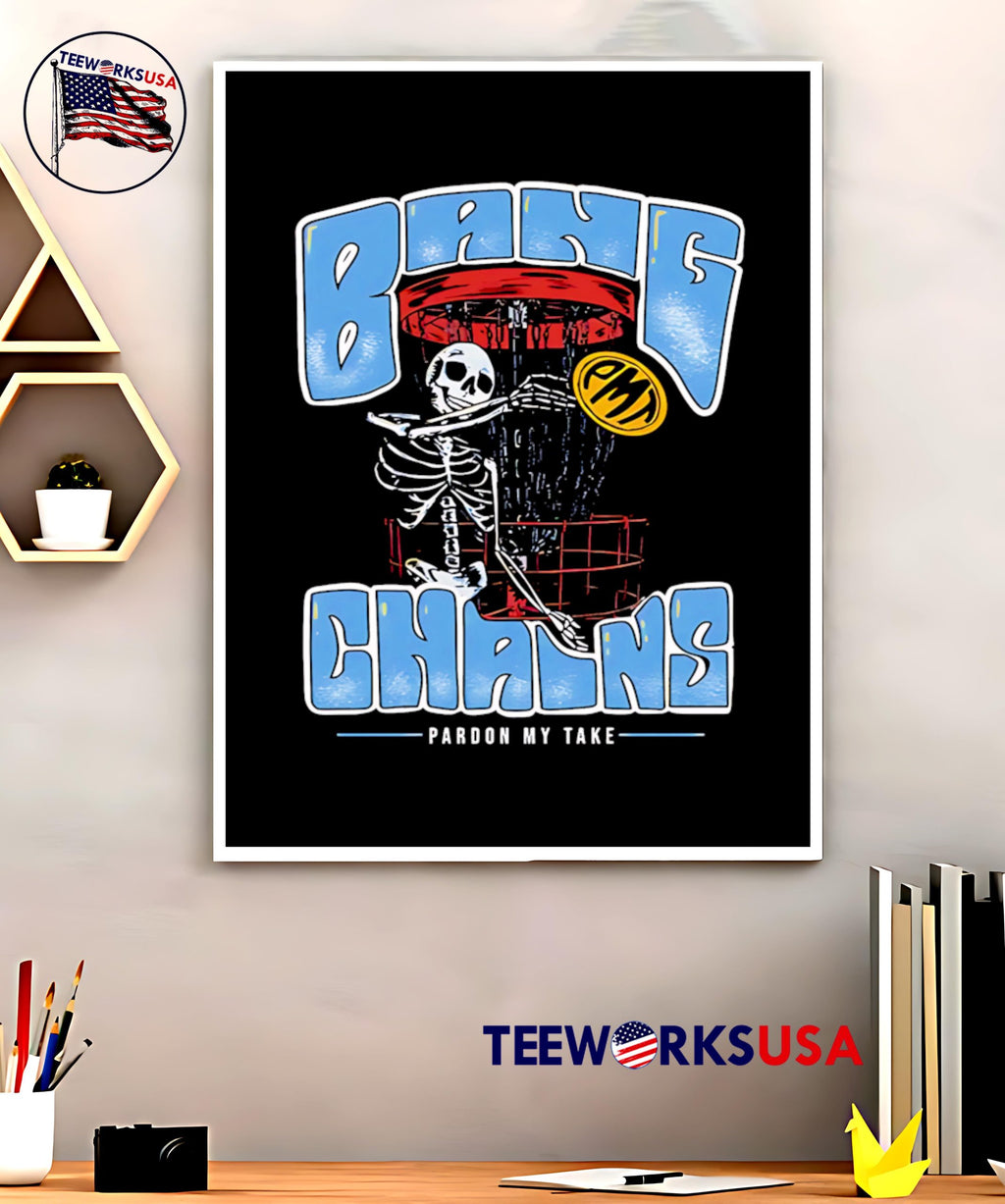 Bang Chains Pardon My Take skeleton retro - Adult & Kids T-Shirts, Sweatshirts & Hoodies apparel design preview 5