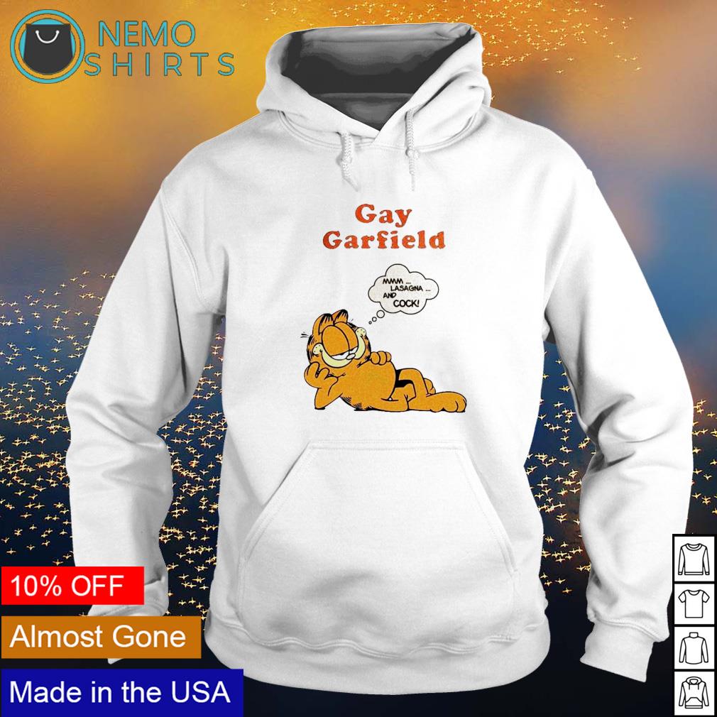 Gay Garfield mmm lasagna cock - Adult & Kids T-Shirts, Sweatshirts & Hoodies apparel design preview 2