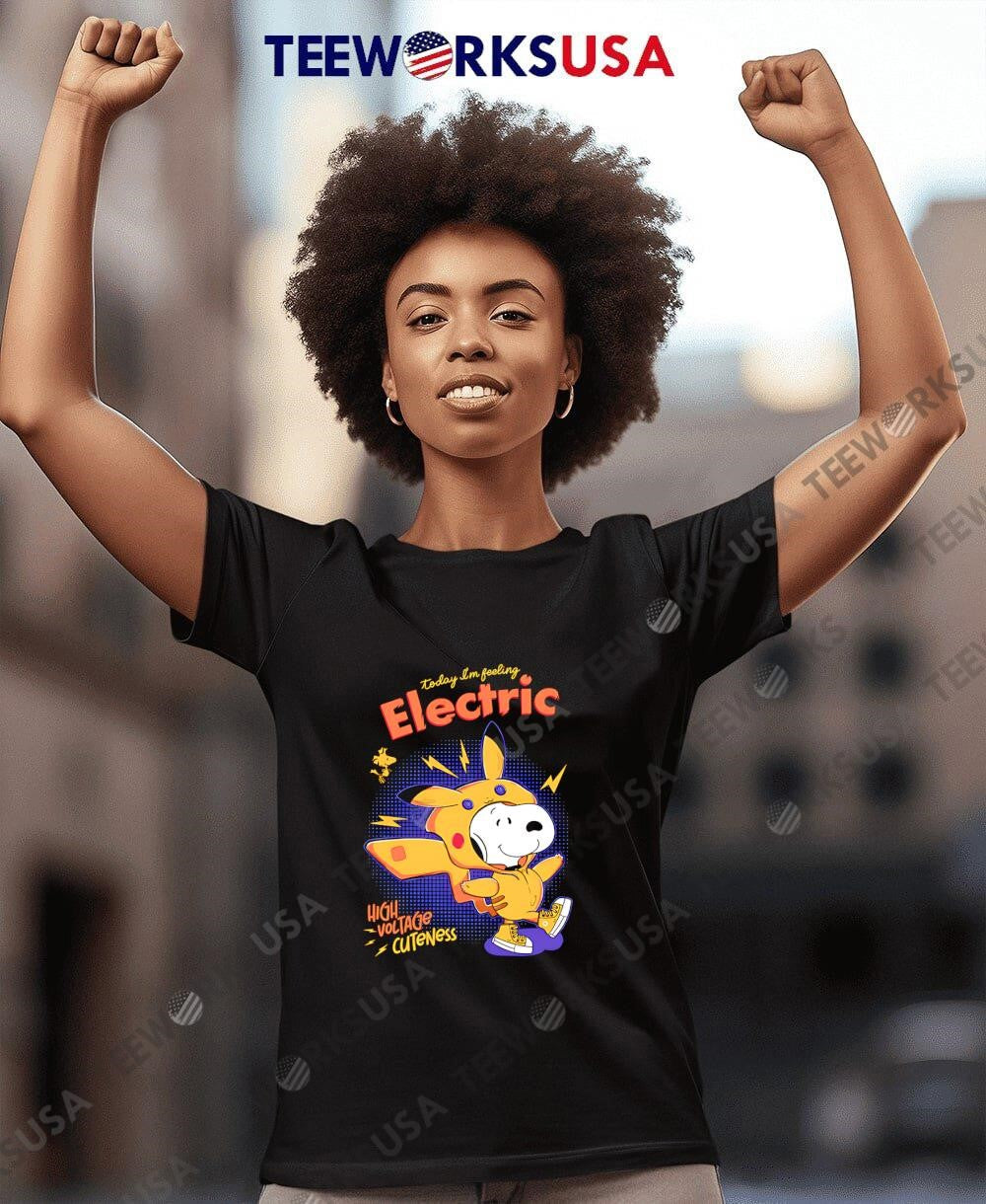 Snoopy in a Pikachu costume to day I'm Feeling - Adult & Kids T-Shirts, Sweatshirts & Hoodies apparel design preview 7