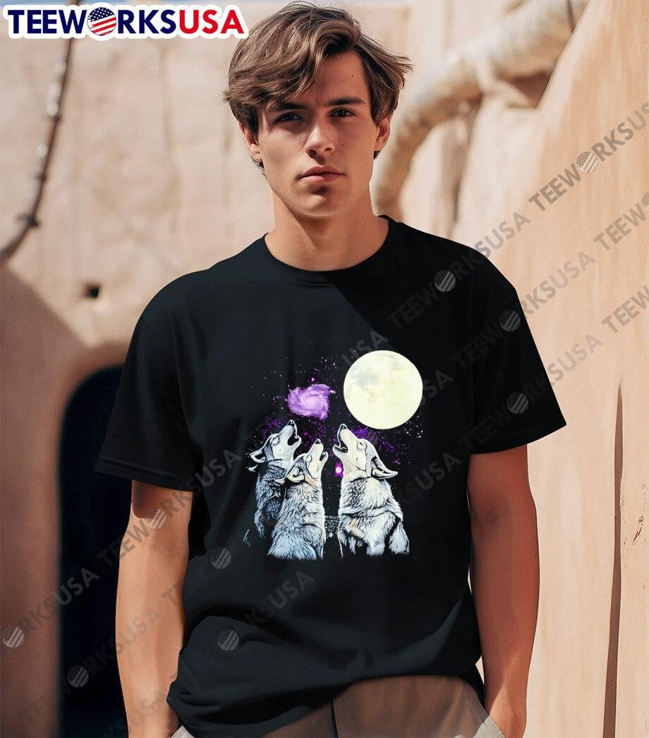 3 Howling Wolf Moon - Adult & Kids T-Shirts, Sweatshirts & Hoodies apparel design preview 1