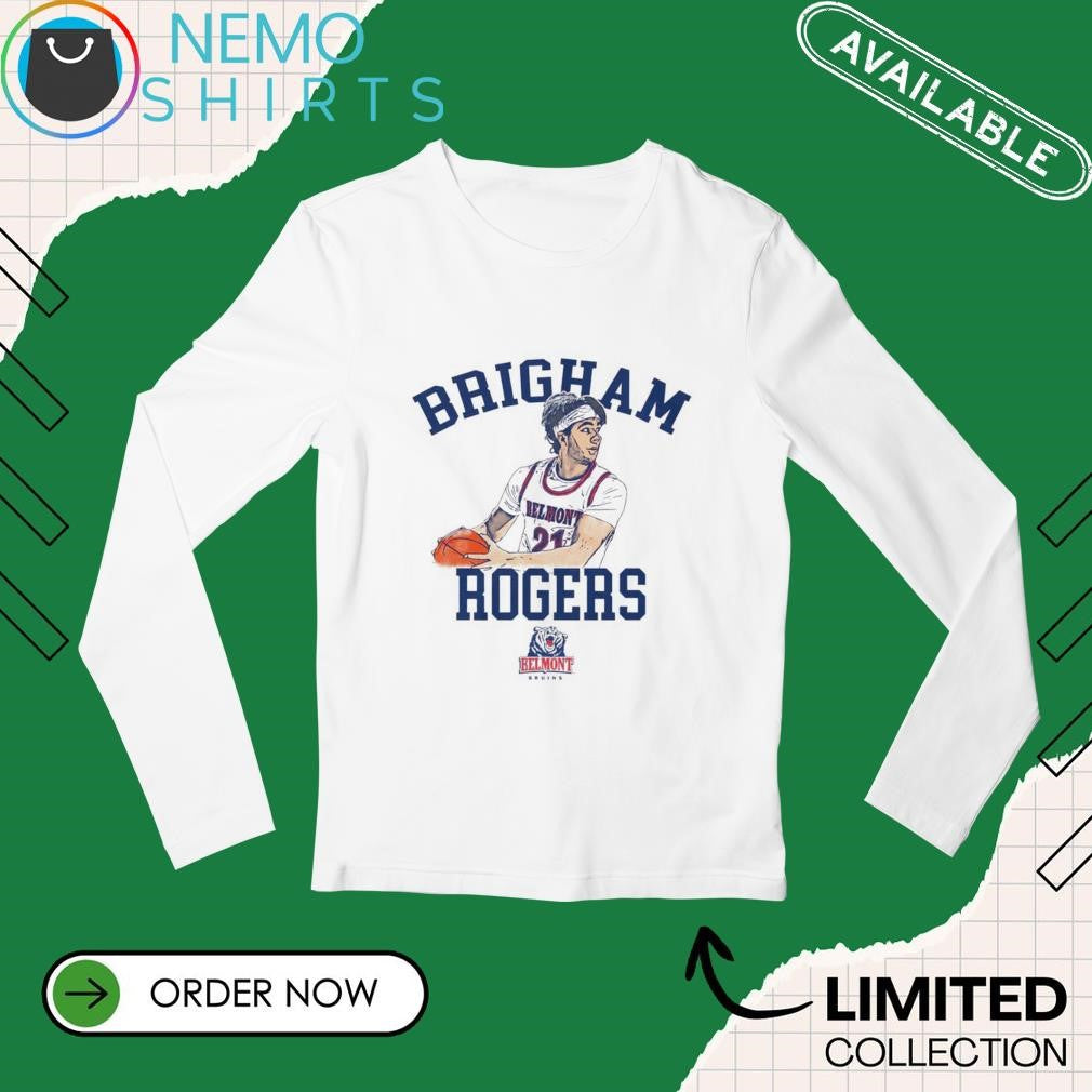Brigham Rogers Belmont Bruins player name cartoon - Adult & Kids T-Shirts, Sweatshirts & Hoodies apparel design preview 3