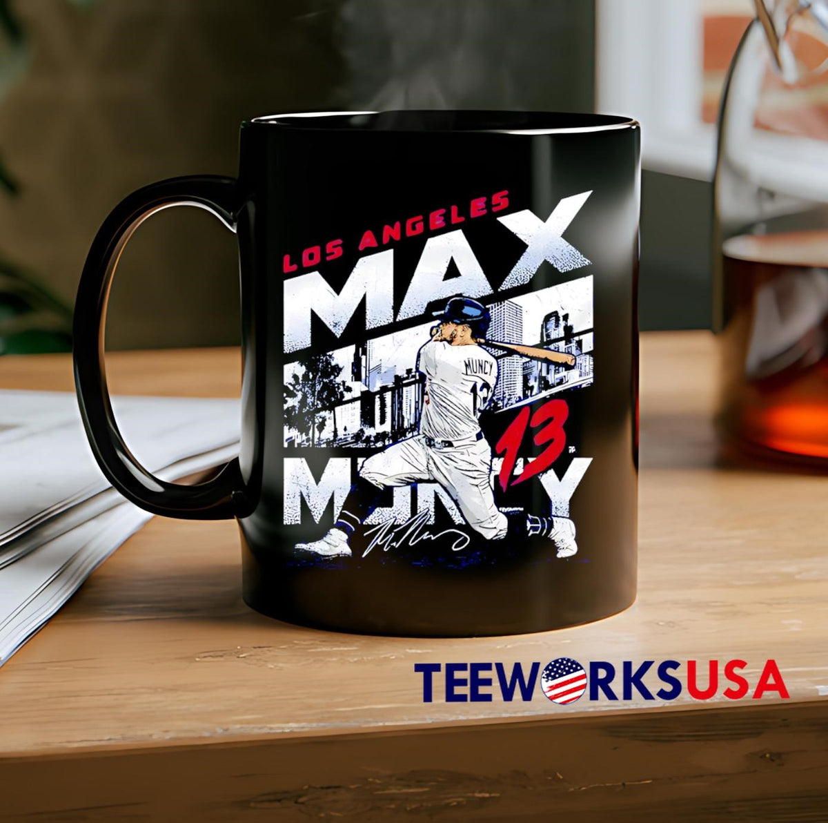 Los Angeles Baseball Max Muncy City Name signature - Adult & Kids T-Shirts, Sweatshirts & Hoodies apparel design preview 2