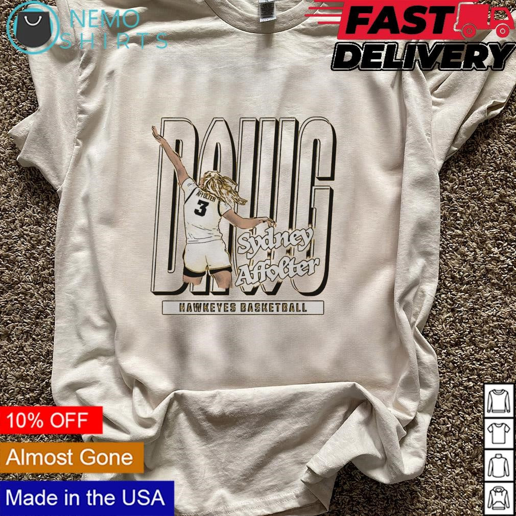 Dawg Sydney Affolter Iowa Hawkeyes basketball - Adult & Kids T-Shirts, Sweatshirts & Hoodies apparel design preview 5