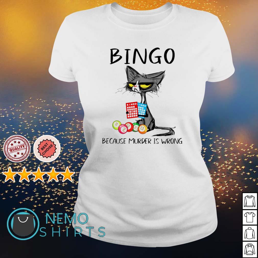 Cat bingo because murder is wrong - Adult & Kids T-Shirts, Sweatshirts & Hoodies product image 3