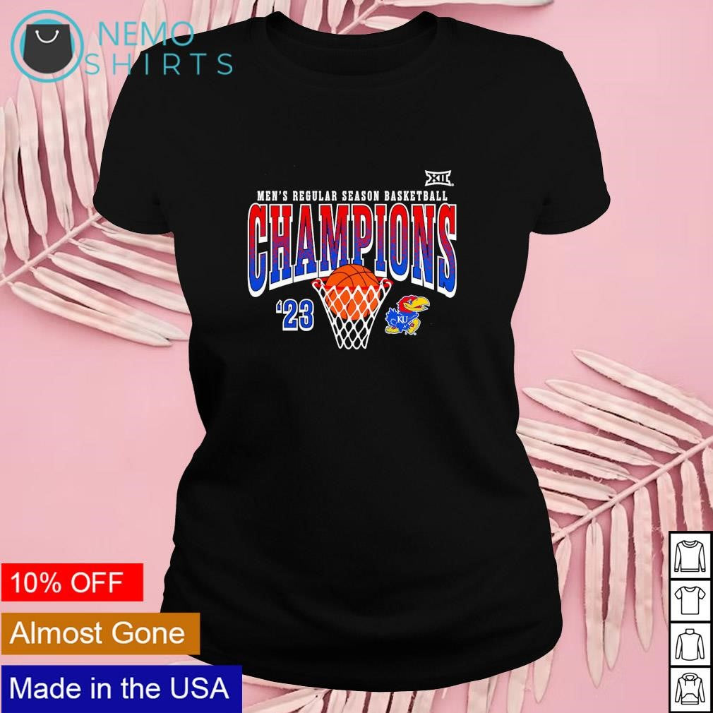 Kansas Jayhawks 2023 Big 12 men's basketball regular - Adult & Kids T-Shirts, Sweatshirts & Hoodies apparel design preview 4
