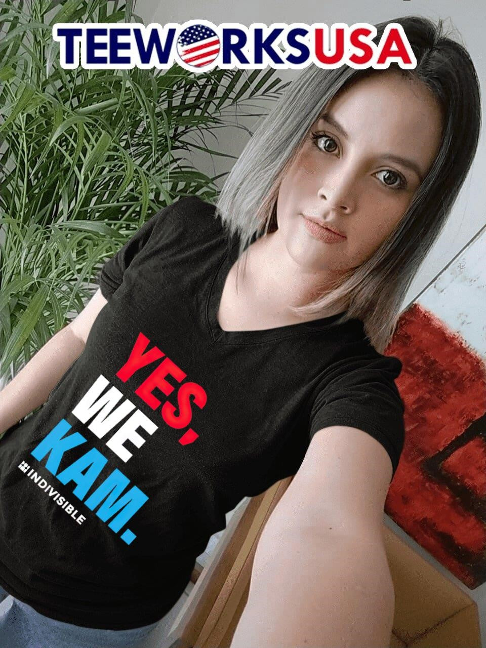 Yes me kam Kamala Harris indivisible - Adult & Kids T-Shirts, Sweatshirts & Hoodies apparel design preview 4