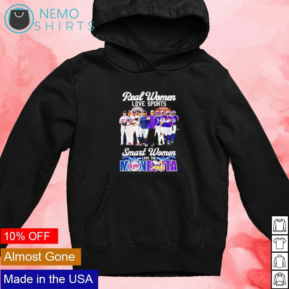 Real women love sports smart the Minnesota Twins and - Adult & Kids T-Shirts, Sweatshirts & Hoodies product image 2