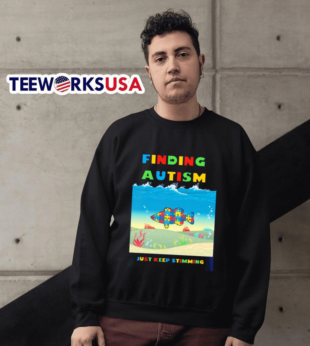 Finding Autism Keep on Stimming - Adult & Kids T-Shirts, Sweatshirts & Hoodies apparel design preview 6