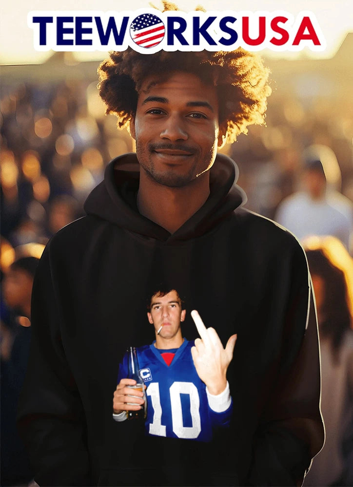Eli Manning Middle Finger - Adult & Kids T-Shirts, Sweatshirts & Hoodies apparel design preview 3