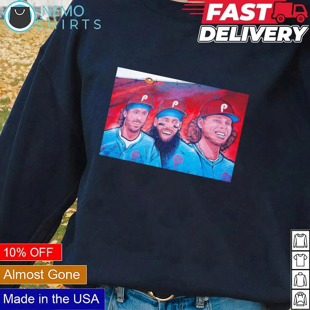 Philadelphia Phillies Alec Bohm Brandon Marsh and - Adult & Kids T-Shirts, Sweatshirts & Hoodies apparel design preview 1