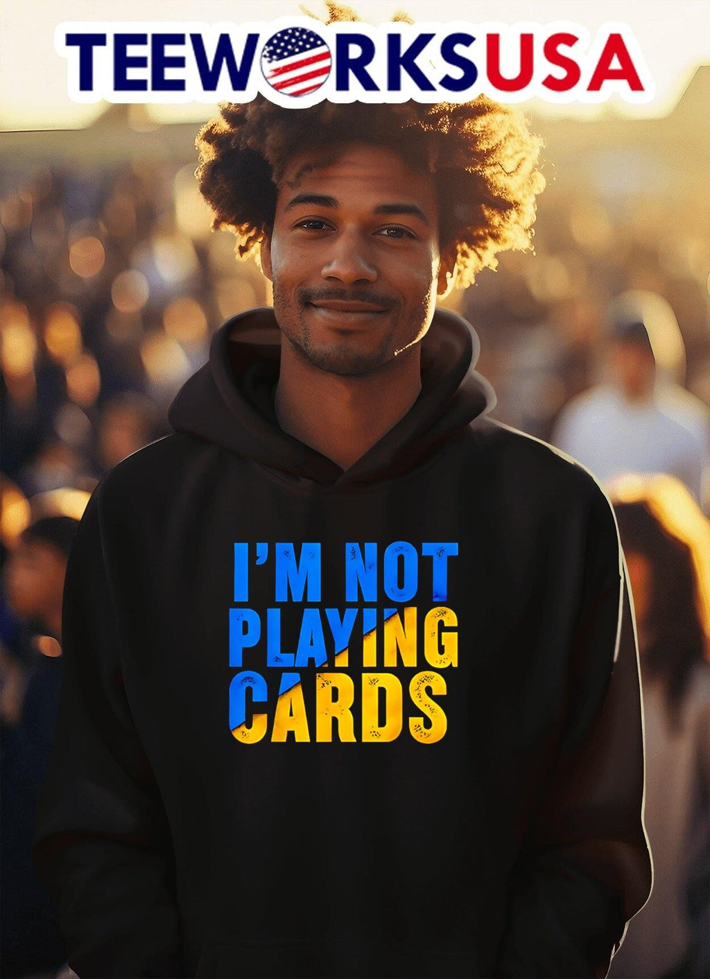 Zelensky I'm Not Playing Cards - Adult & Kids T-Shirts, Sweatshirts & Hoodies apparel design preview 2