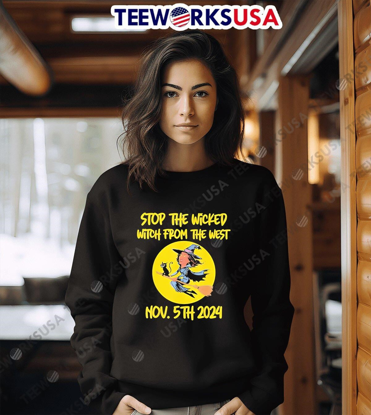 Kamala Harris Stop The Wicked From West November 5th - Adult & Kids T-Shirts, Sweatshirts & Hoodies apparel design preview 3