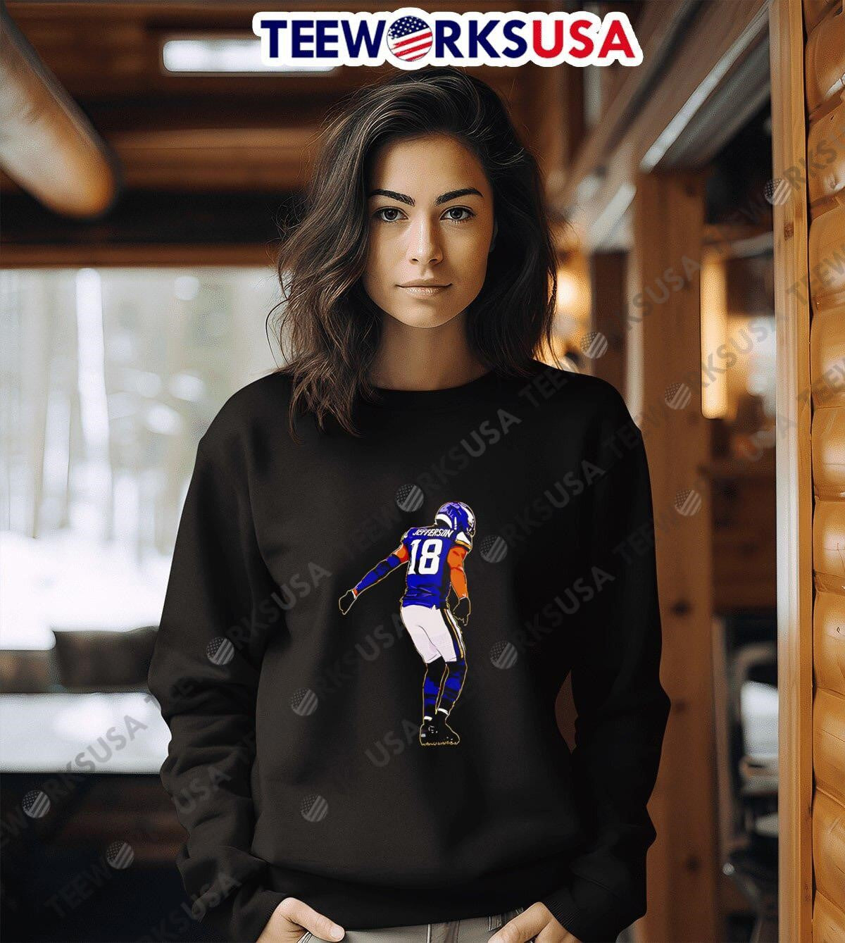 Justin Jefferson Minnesota vikings softstyle - Adult & Kids T-Shirts, Sweatshirts & Hoodies apparel design preview 6