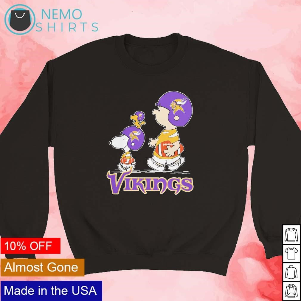 Snoopy and Charlie Brown Minnesota Vikings football - Adult & Kids T-Shirts, Sweatshirts & Hoodies apparel design preview 5