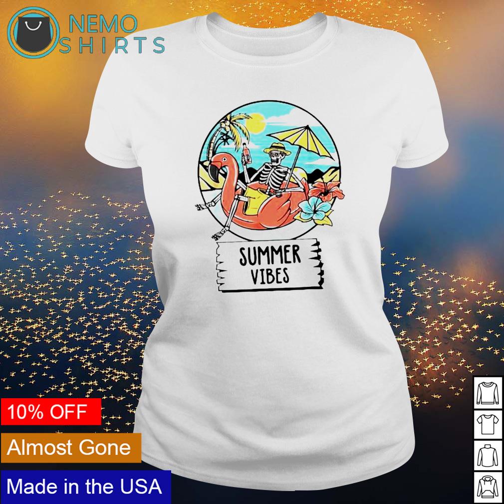 Summer vibes skull skeleton beach - Adult & Kids T-Shirts, Sweatshirts & Hoodies apparel design preview 3