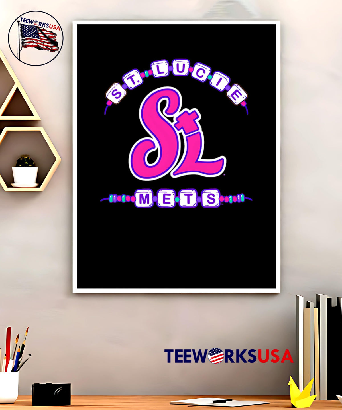 St. Lucie Girls Mets - Adult & Kids T-Shirts, Sweatshirts & Hoodies apparel design preview 5