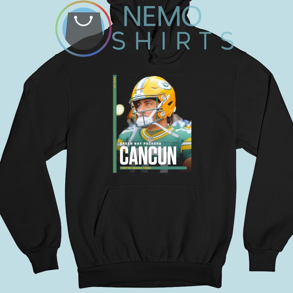 Green Bay Packers Cancun they're headed there - Adult & Kids T-Shirts, Sweatshirts & Hoodies apparel design preview 2