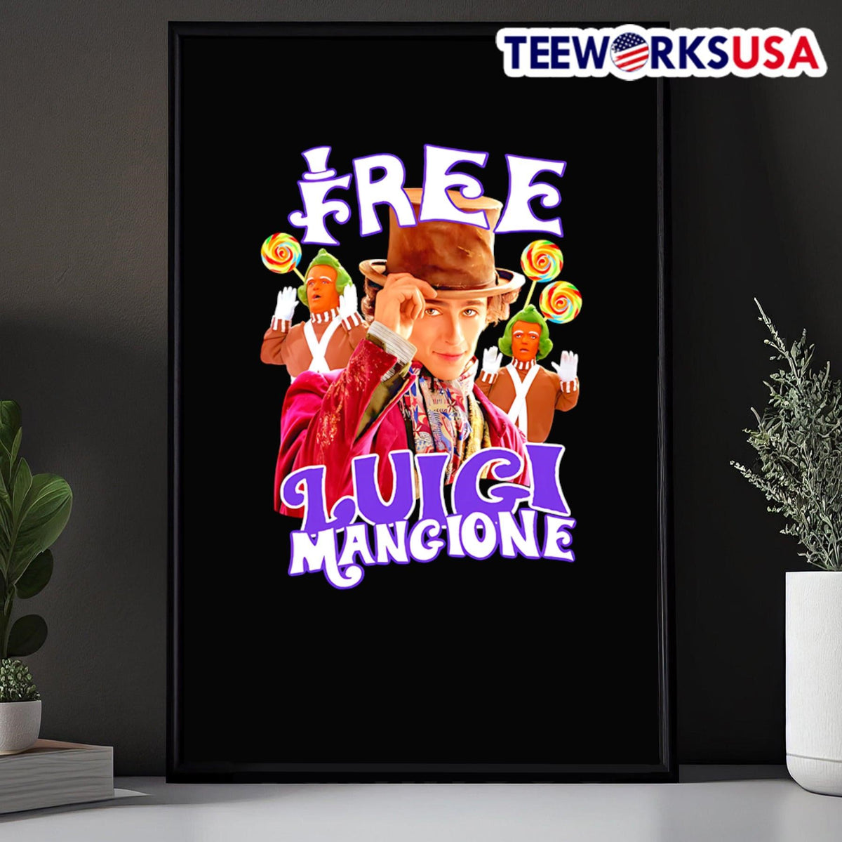 Timothée Chalamet Free Luigi Mangione - Adult & Kids T-Shirts, Sweatshirts & Hoodies apparel design preview 5