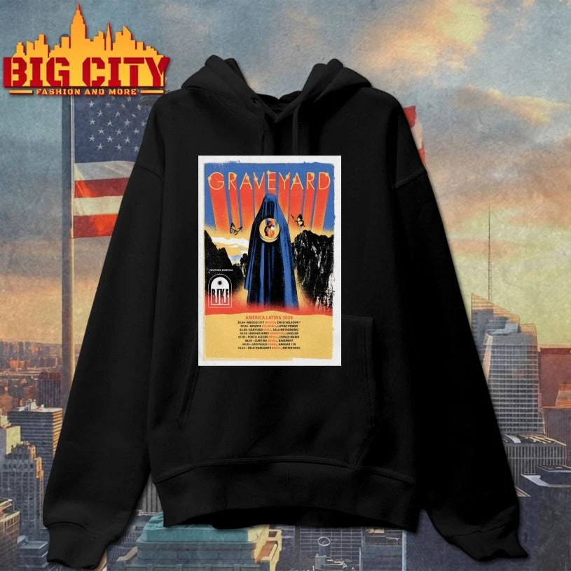 Graveyard America Latina 2026 Shows Poster - Adult & Kids T-Shirts, Sweatshirts & Hoodies apparel design preview 2