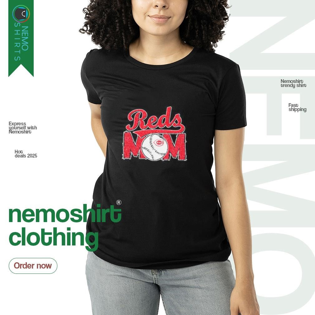 Reds mom Cincinnati - Adult & Kids T-Shirts, Sweatshirts & Hoodies apparel design preview 3