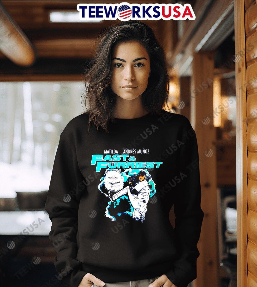 Mariners matilda andres munoz fast and furriest - Adult & Kids T-Shirts, Sweatshirts & Hoodies apparel design preview 6