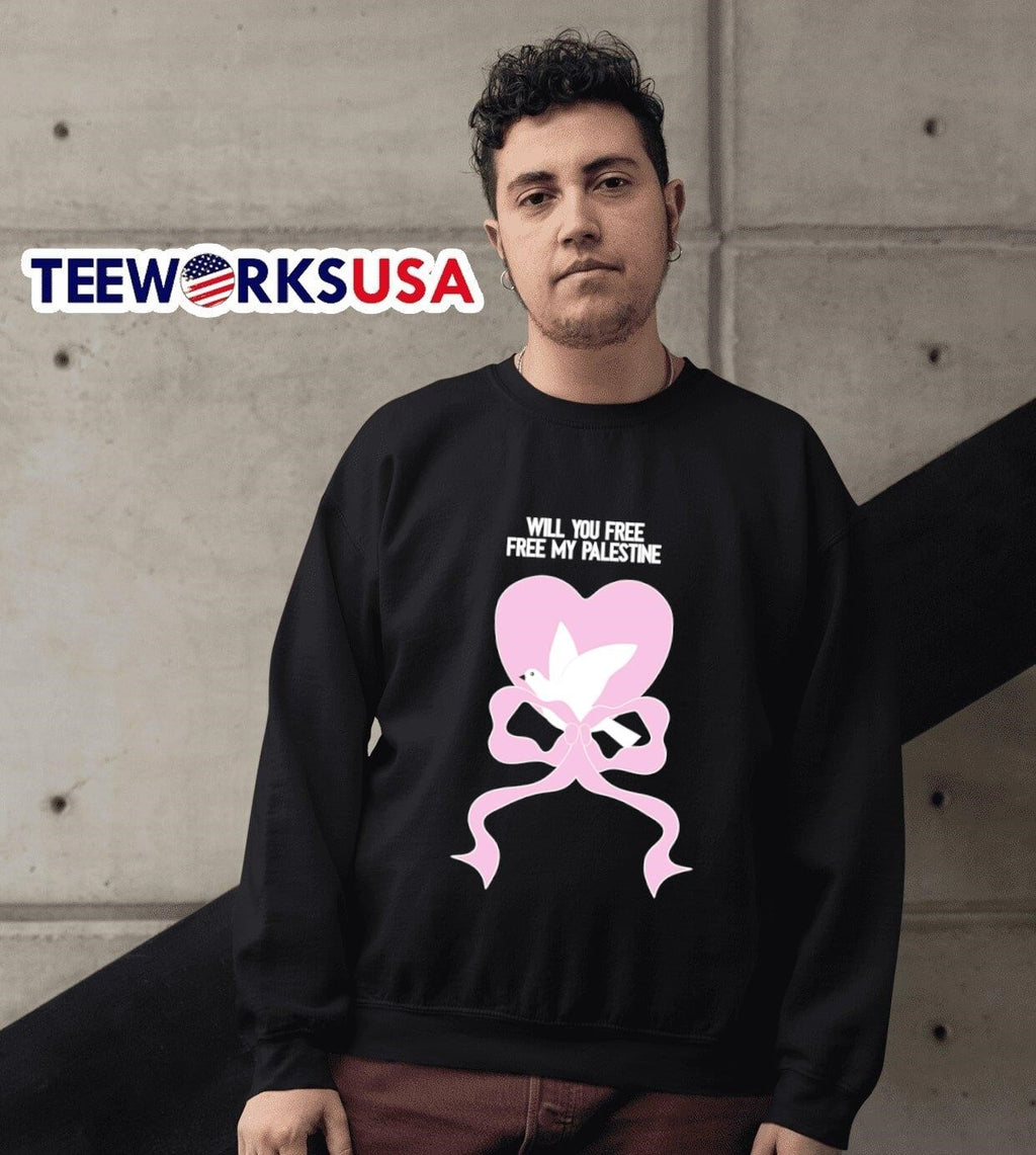 Will you free my Palestine dove - Adult & Kids T-Shirts, Sweatshirts & Hoodies apparel design preview 6