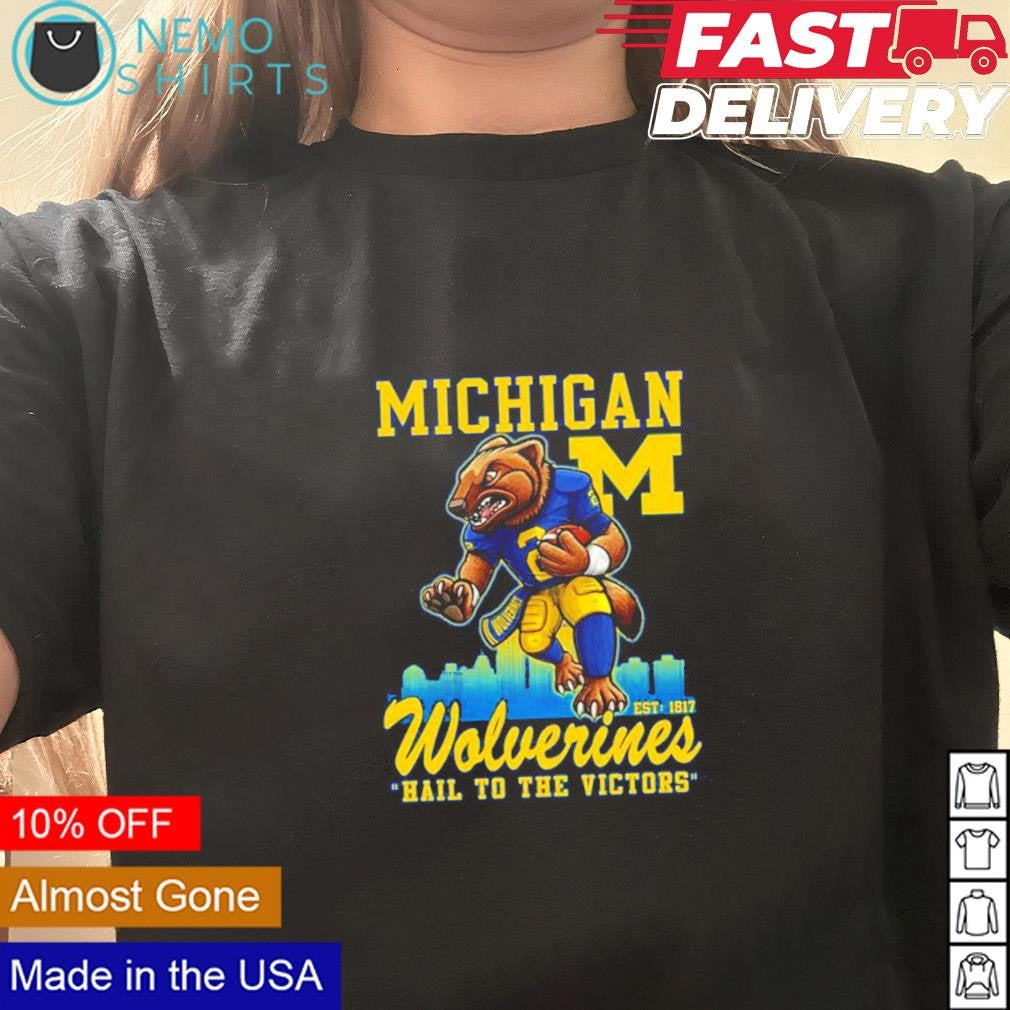 Michigan Wolverines hail to the victors - Adult & Kids T-Shirts, Sweatshirts & Hoodies apparel design preview 3