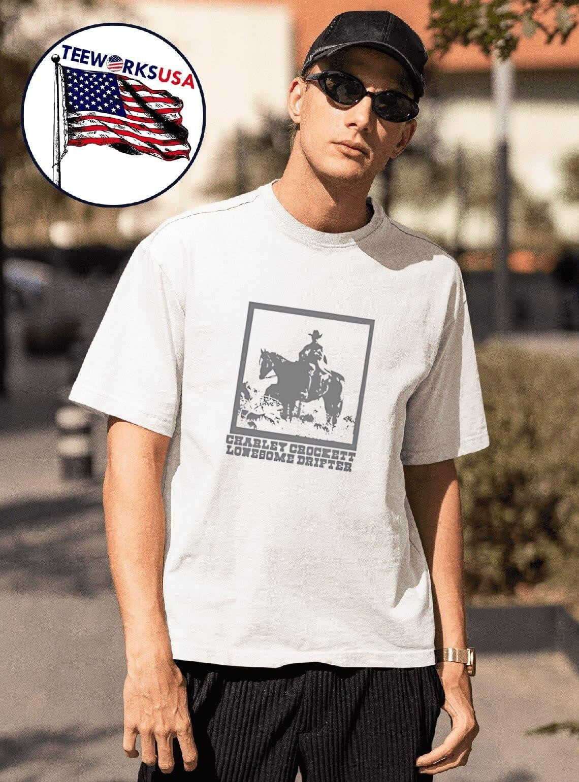 Charley Crockett Lonesome Drifter Frame - Adult & Kids T-Shirts, Sweatshirts & Hoodies apparel design preview 1