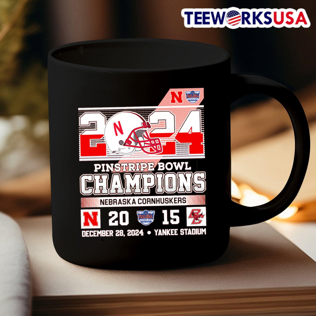 2024 Pinstripe Bowl Champions Nebraska Cornhuskers - Adult & Kids T-Shirts, Sweatshirts & Hoodies apparel design preview 3