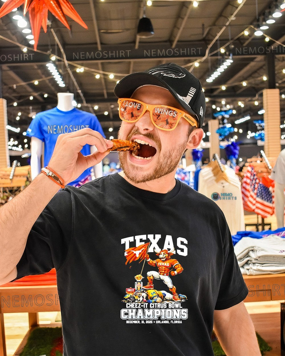 Texas Longhorns beat Michigan Wolverines mascot - Adult & Kids T-Shirts, Sweatshirts & Hoodies apparel design preview 1