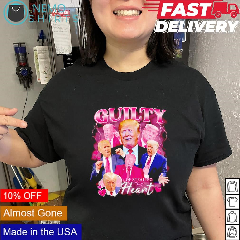 Guilty of stealing my hear Trump vintage bootleg - Adult & Kids T-Shirts, Sweatshirts & Hoodies apparel design preview 1