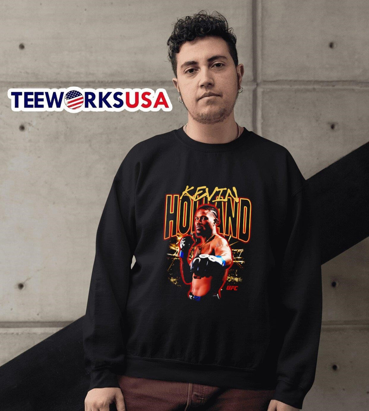 UFC Kevin Holland graphic - Adult & Kids T-Shirts, Sweatshirts & Hoodies apparel design preview 6