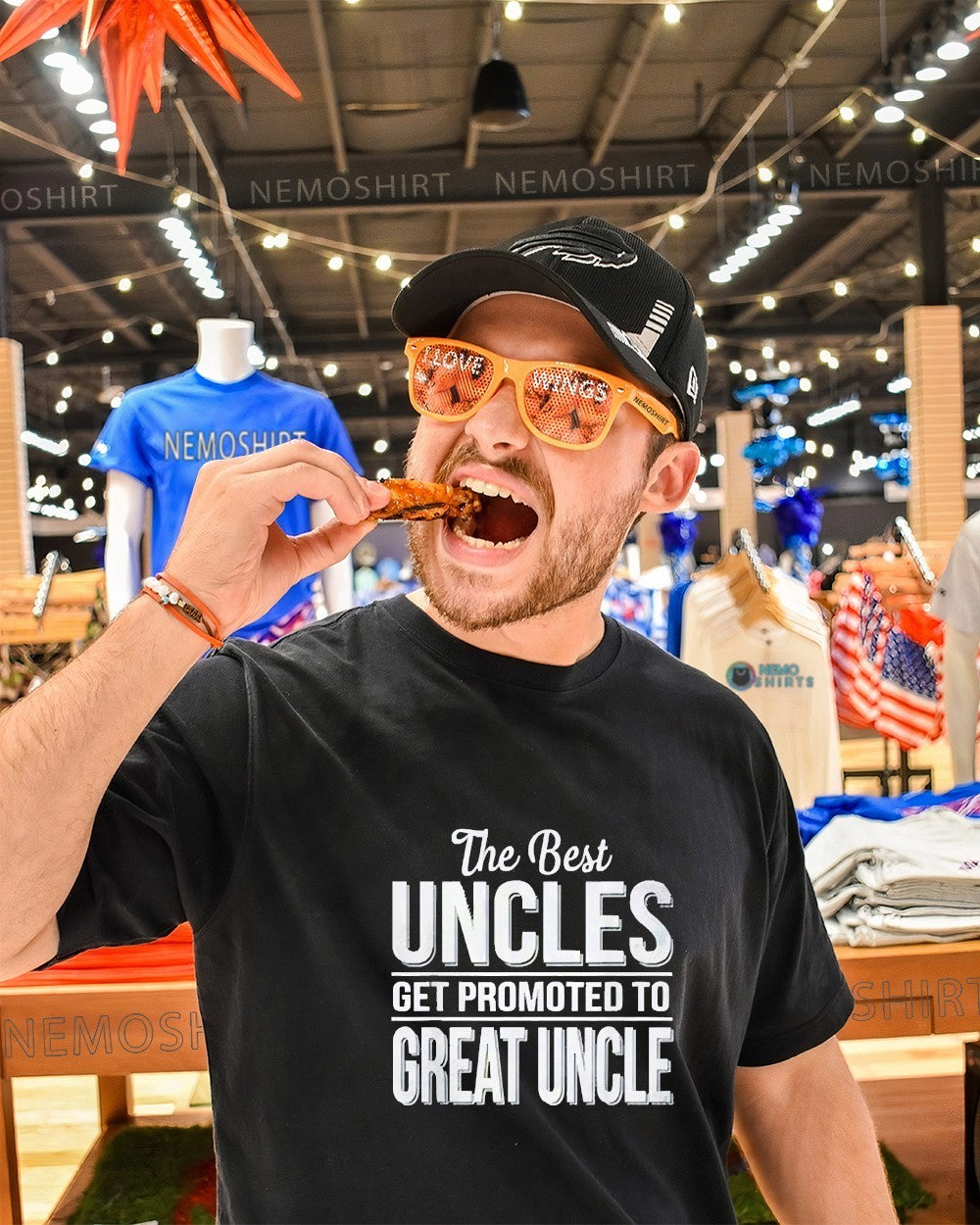 The best uncles get promoted to great uncle - Adult & Kids T-Shirts, Sweatshirts & Hoodies apparel design preview 1