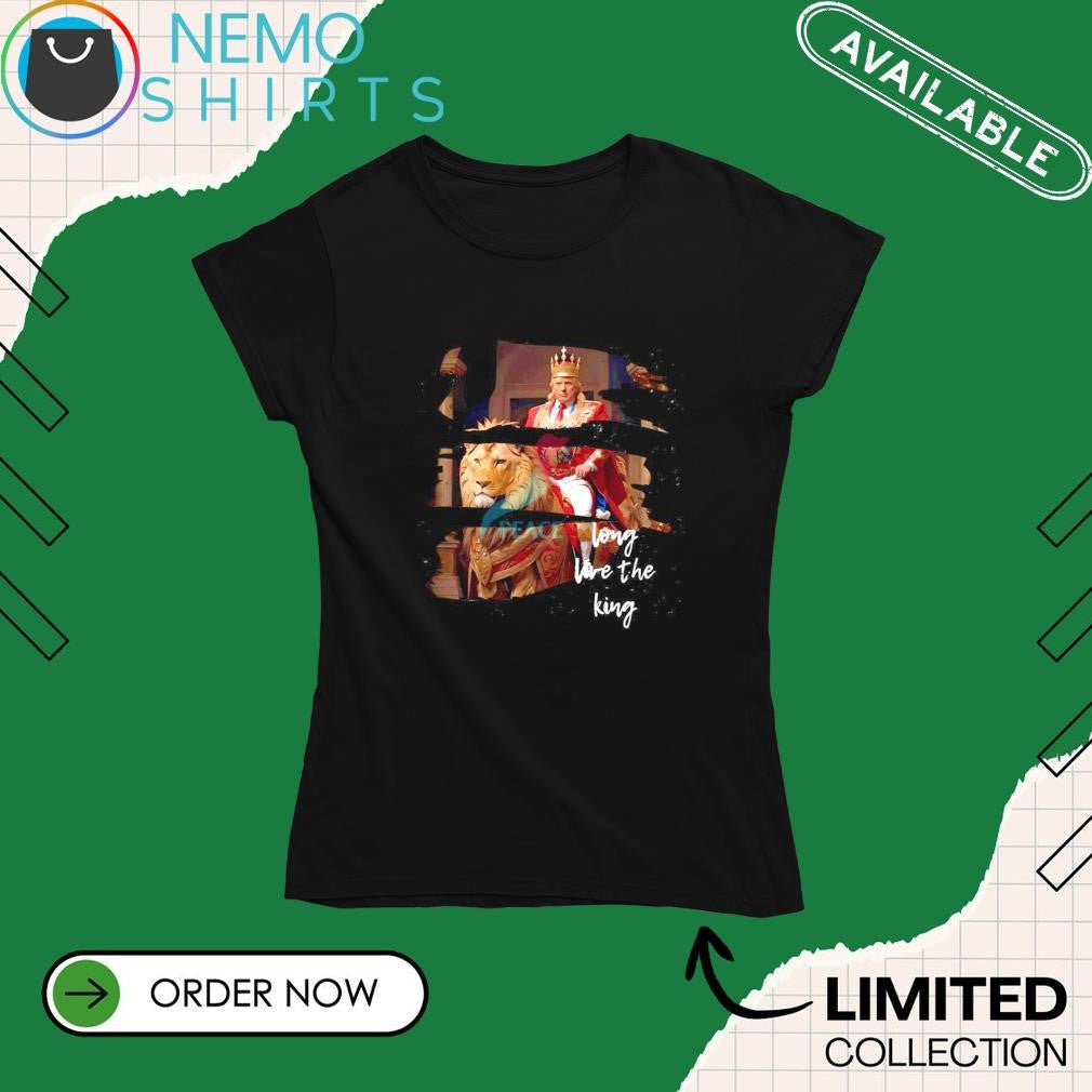 The King Donald Trump ride lion long live - Adult & Kids T-Shirts, Sweatshirts & Hoodies apparel design preview 4