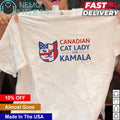 Canadian cat lady for Kamala - Adult & Kids T-Shirts, Sweatshirts & Hoodies apparel design preview 1